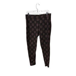 Torrid Womens Size 2 Black & Printed design Cotton Blend Stretch Leggings